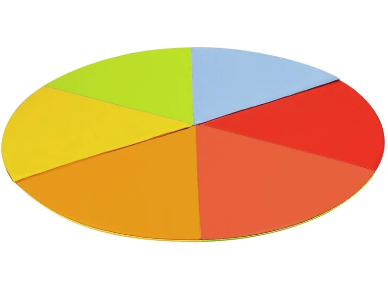 Tri-Coloured Double Sided Semi Circular Mat