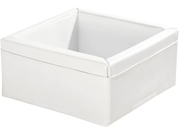 Mosaic Container - White, 18.9"L x 18.9"W x 9.4"H