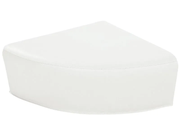 Basic Quarter Circle Pouffe - White, 6.7"H