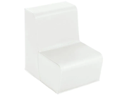 Basic Straight Low Chair - White, 6.7"H