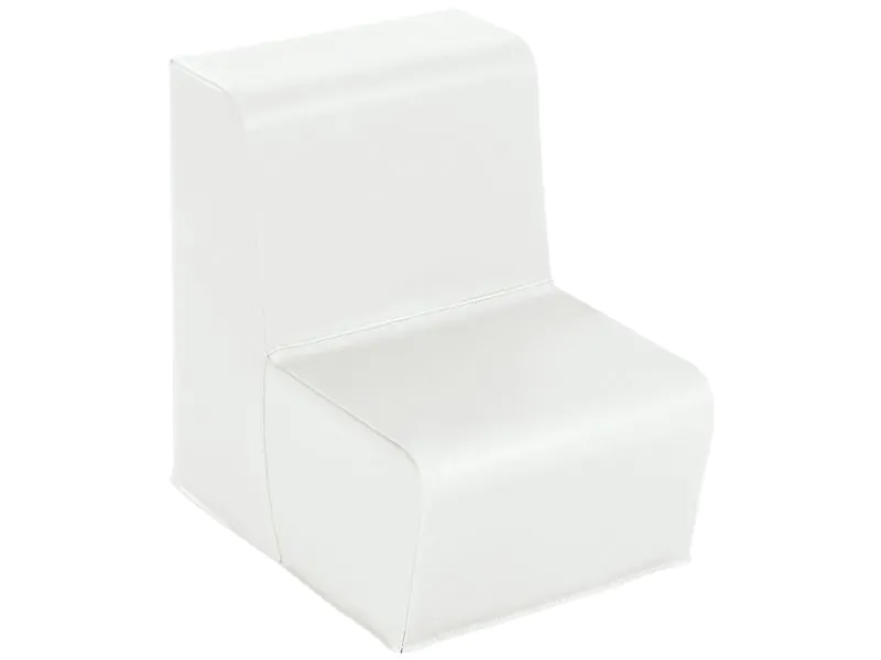 Basic Straight Low Chair - White, 6.7"H
