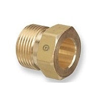 Regulator Nut, Hex, Brass, Oxygen CGA-701 Gas