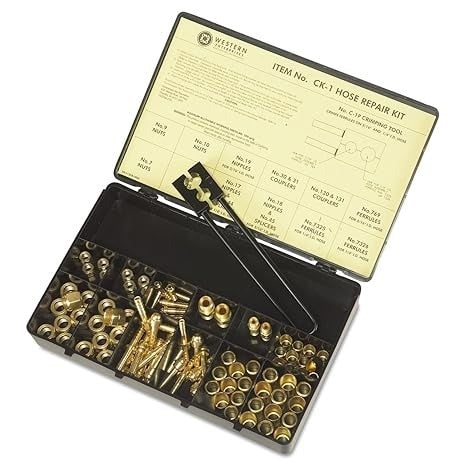 CK1 Western Enterprises, Hose Repair Kit, Hammer Strike, 0.5 Inch L, Brass