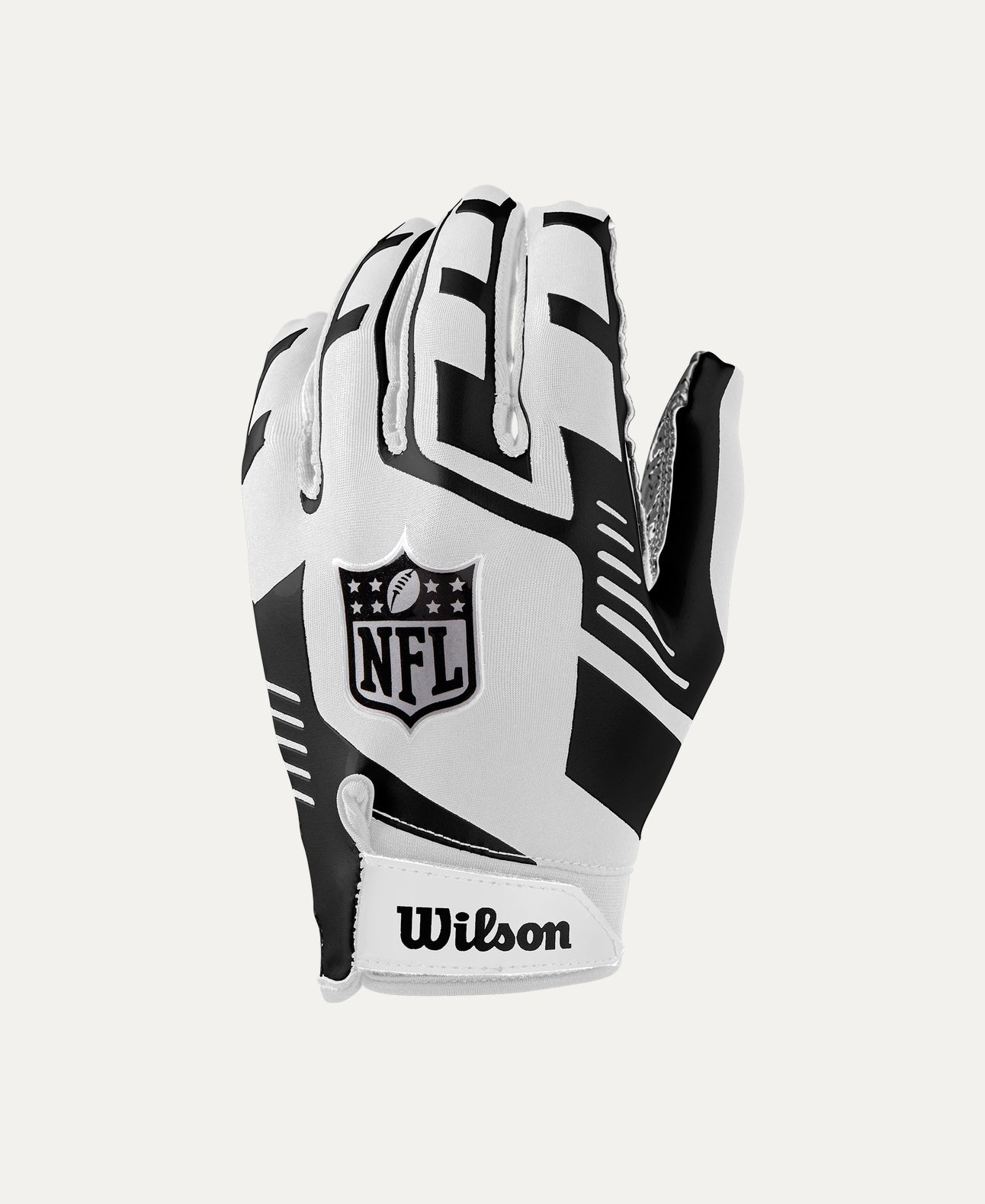 Ad NFL Stretch Fit Rec Glv Wh/Black Ad - Adult - Football
