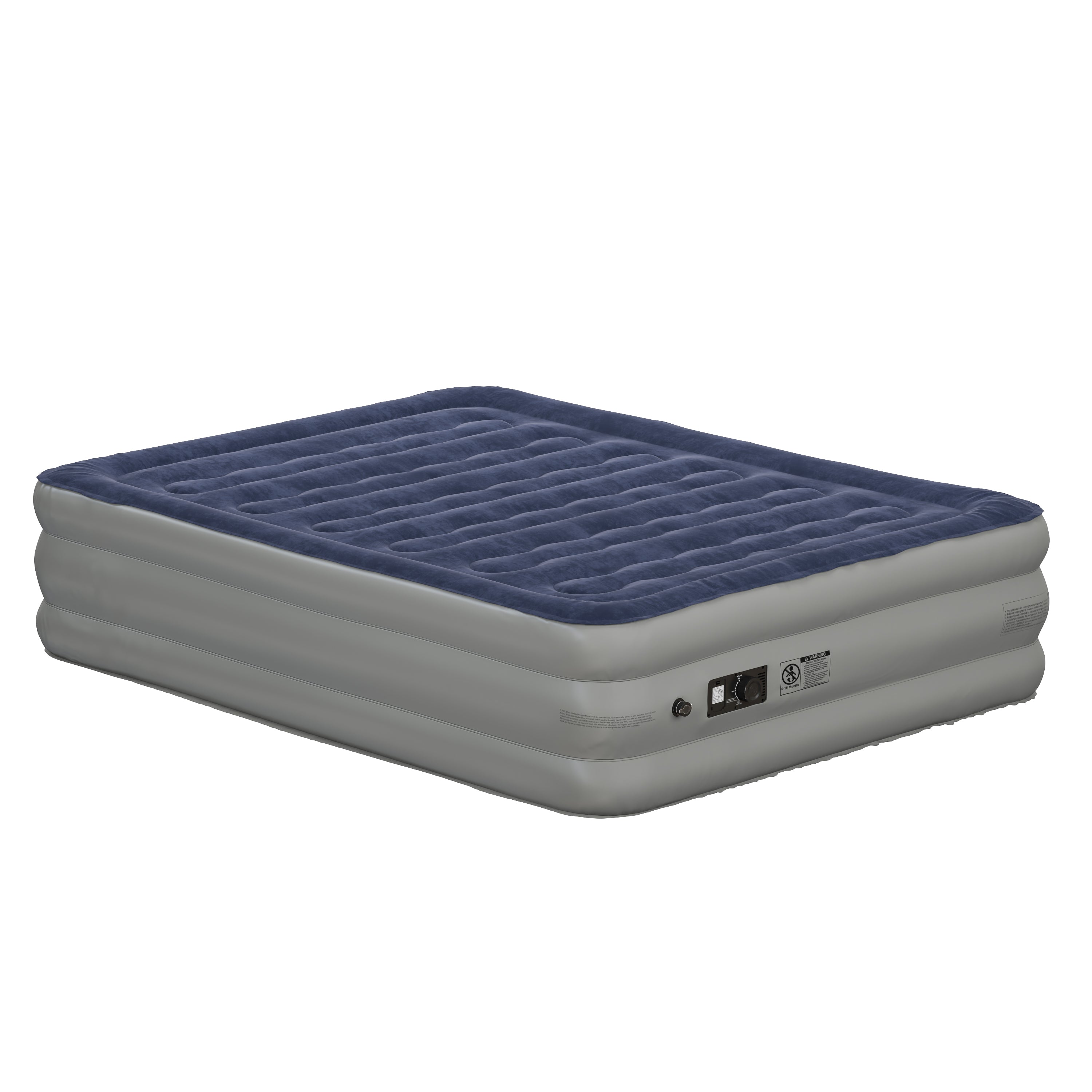 Kellos 18 inch Air Mattress with ETL Certified Internal Electric Pump and Carrying Case - Queen