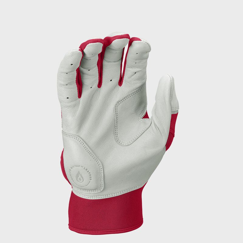 Rawlings Youth Workhorse Batting Gloves - Medium - White/Scarlet