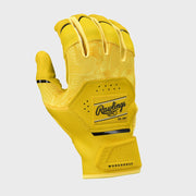Rawlings Adult Workhorse Batting Gloves - Medium - Black/Gold