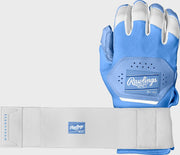 Rawlings Adult Workhorse Compression Strap Batting Gloves - Extra Large - Columbia Blue