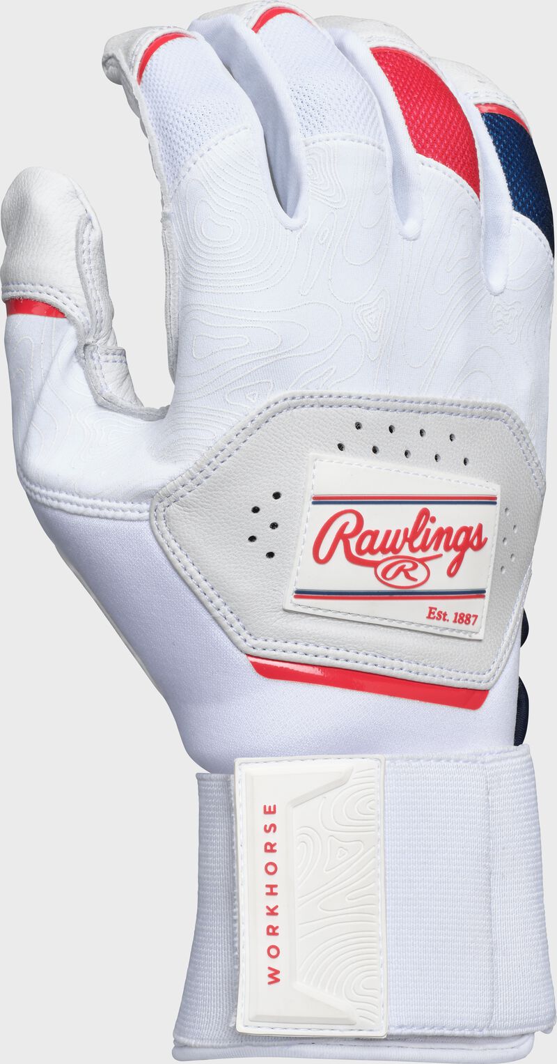 Rawlings Adult Workhorse Compression Strap Batting Gloves - Small - Usa