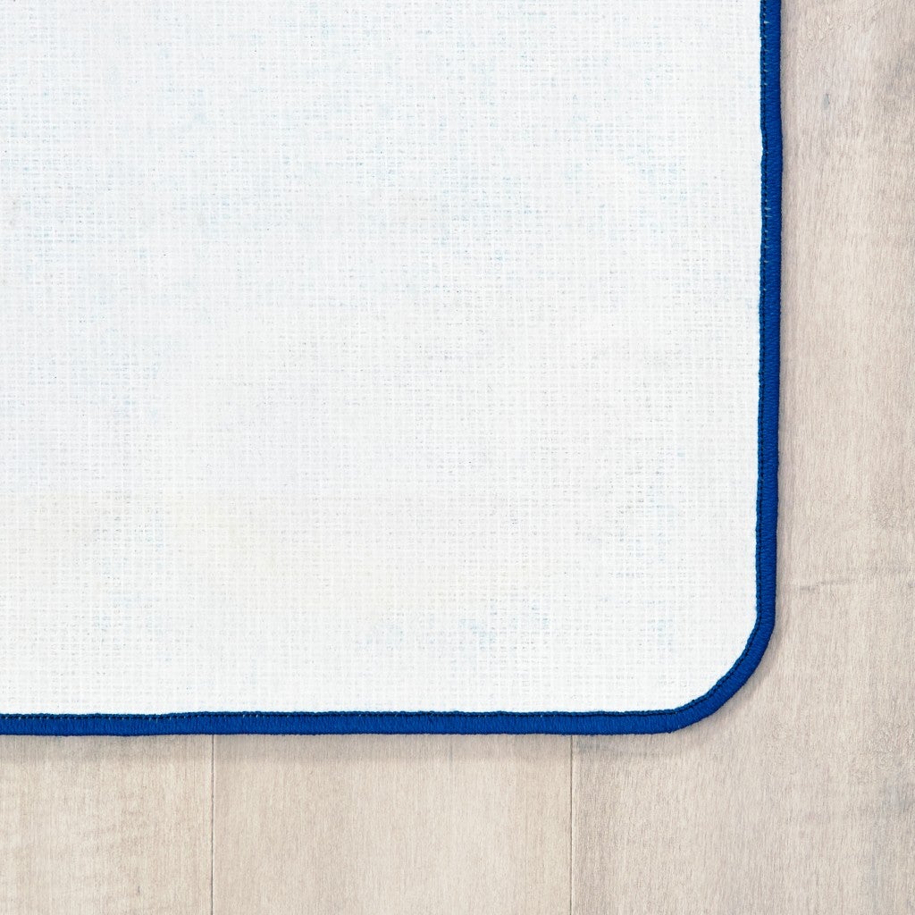 KIDSoft Baby's Basics Nursery Toddler Rug - 6ft x 9ft - Rectangle - Blue