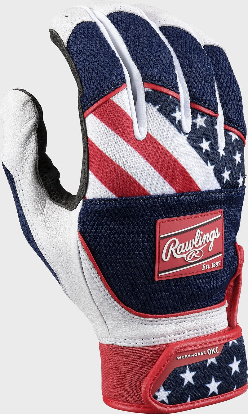 Rawlings Womens Workhorse Okc Fastpitch Softball Batting Gloves - Medium - Usa