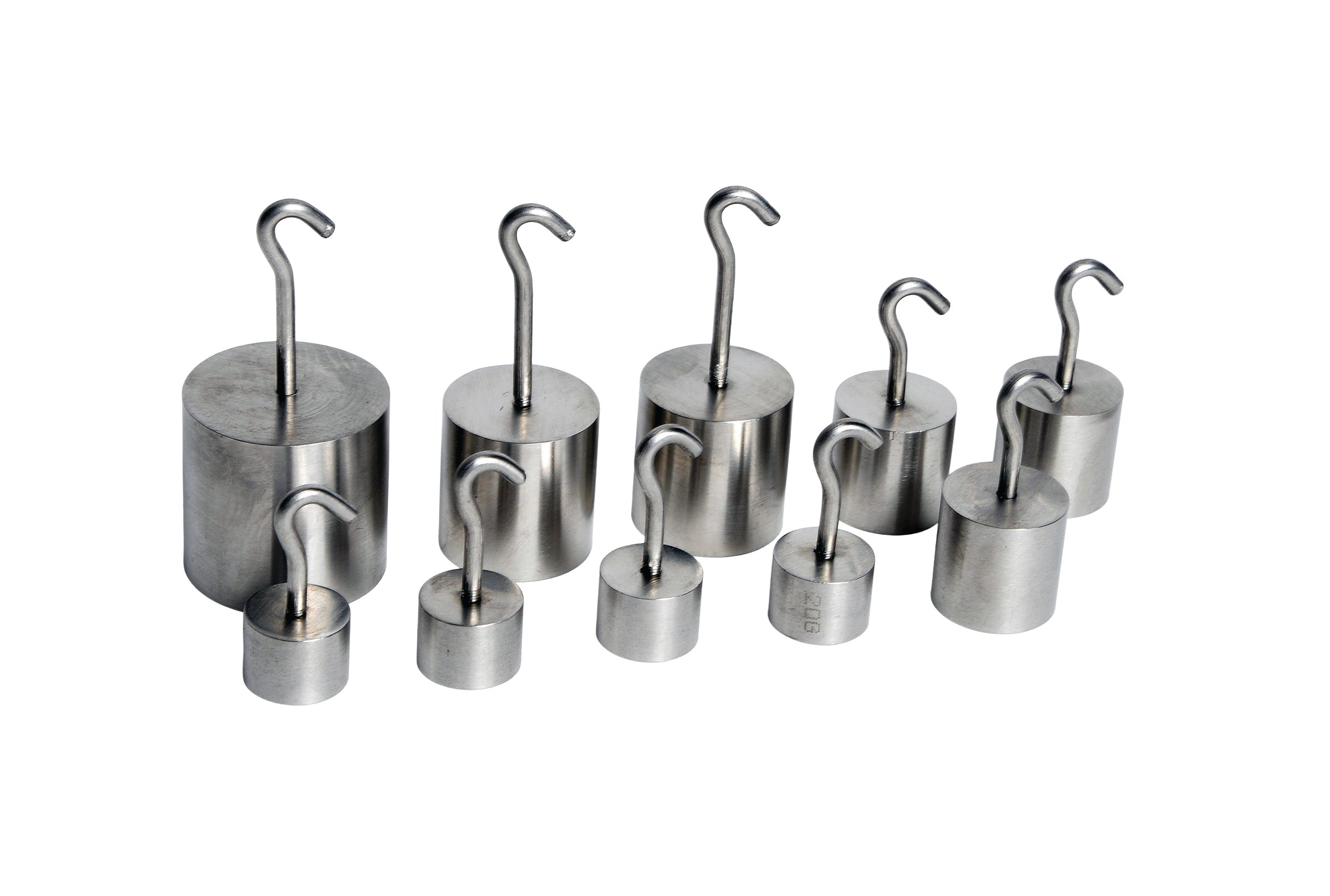 United Scientific® Basic Hooked Weight Set Of 10, Stainless Steel