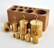 United Scientific® Hooked Double-Ended Brass Weight Set Of 9