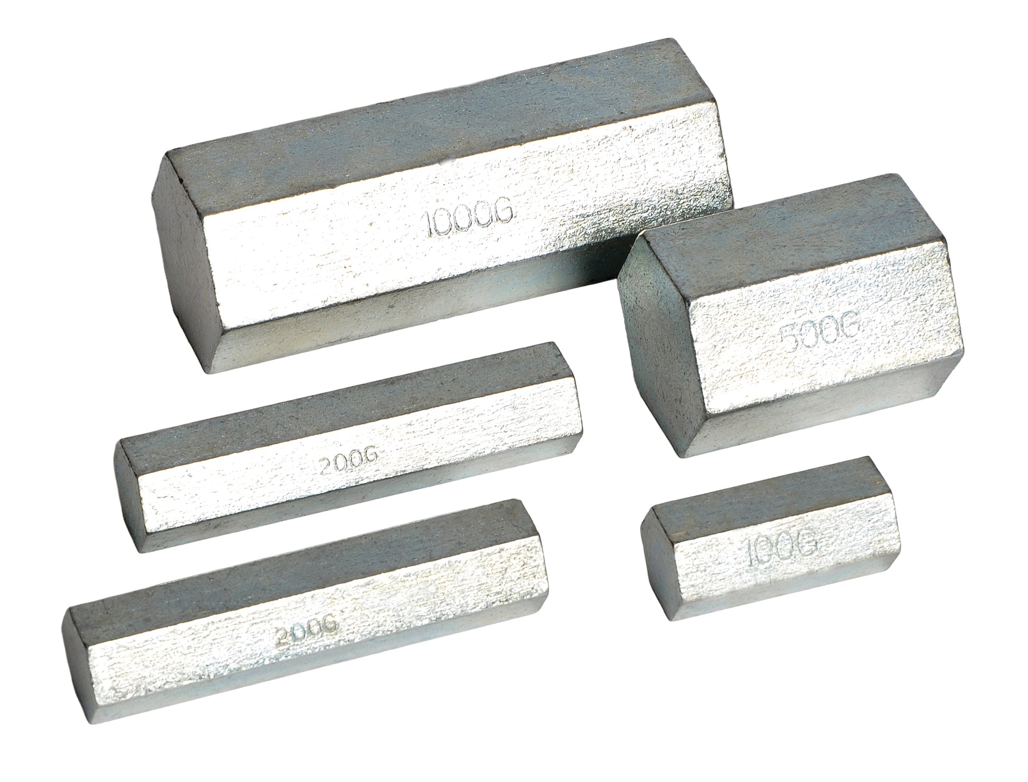 United Scientific® Hexagonal Mass Set Of 5, Plated