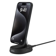 Belkin - Convertible Magnetic Charging Stand 15W - MagSafe-Compatible Fast Qi2 Charger Apple iPhone, Airpods, & More - Black
