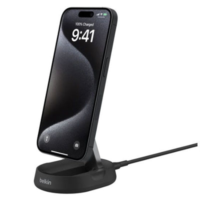 Belkin - Convertible Magnetic Charging Stand 15W - MagSafe-Compatible Fast Qi2 Charger Apple iPhone, Airpods, & More - Black