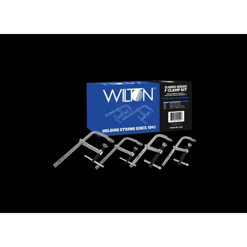 F-Clamp Kit, 400 to 1,800 lb Clamping Force, 4 Pieces