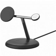 Belkin - 3-in-1 Stand 15W Qi2 Wireless Charger, Fast Charging for iPhone 17, AirPods, Apple Watch, & More (36W Included) - Black