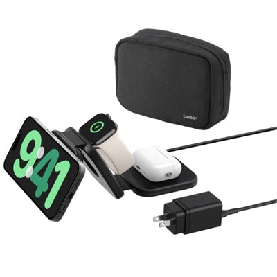 Belkin 3-in-1 Foldable MagSafe Charger for iPhone Apple Watch AirPods with Case