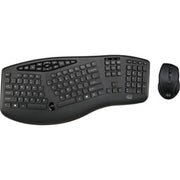 Adesso Truform Media 1600 WKB-1600CB 2.4GHz RF Wireless Ergonomic Keyboard and Optical Mouse   Multi-Media Keys and Adjustable DPI Mouse 5 Million Key