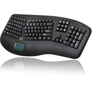 Adesso Tru-Form 4500 - 2.4GHz Wireless Ergonomic Touchpad Keyboard - Black