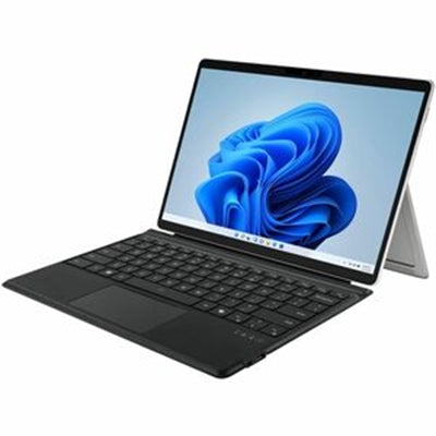Adesso - Surface Pro Case with Bluetooth Keyboard, Touchpad, Faux Suede & Leather Cover for Pro 3-7 - Silver