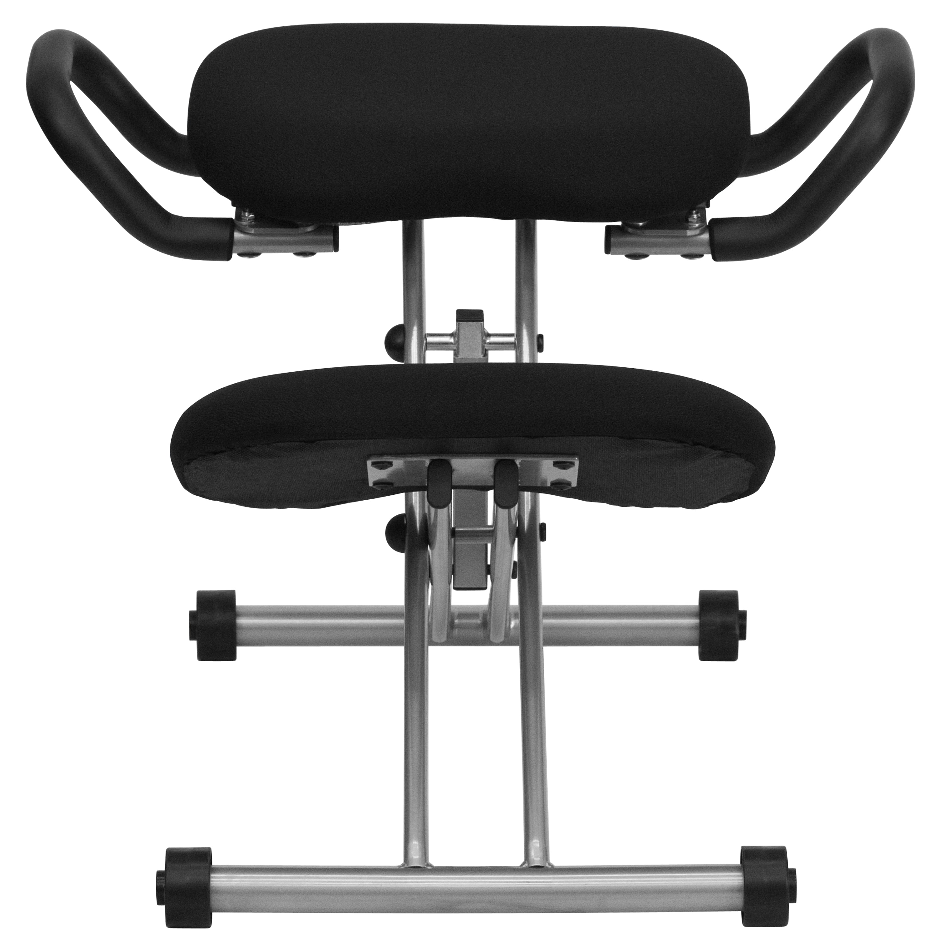 Tatum Ergonomic Kneeling Office Chair with Handles in Black Fabric