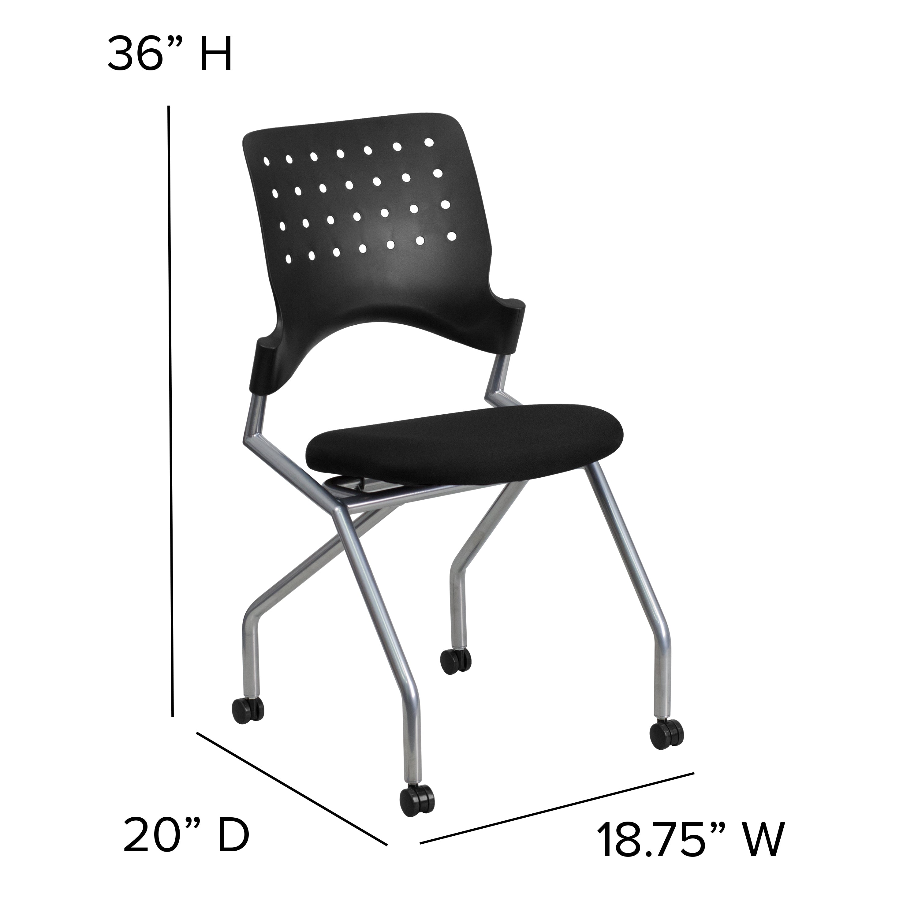 Galaxy Mobile Nesting Chair with Black Fabric Seat