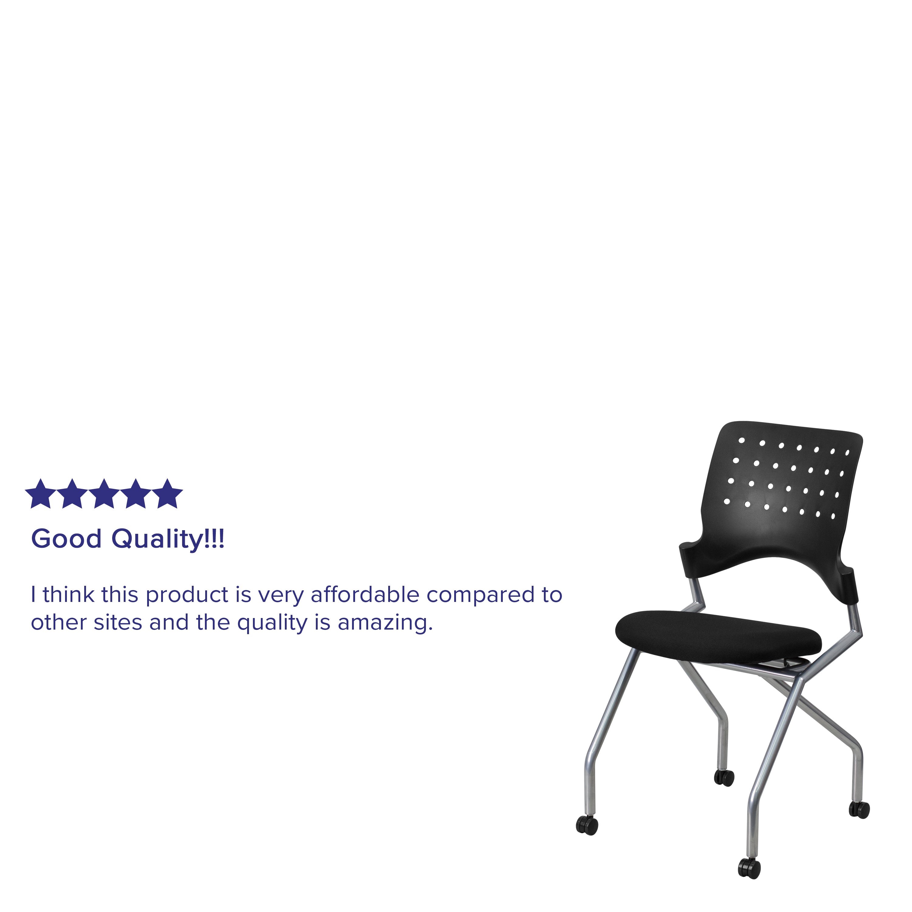 Galaxy Mobile Nesting Chair with Black Fabric Seat