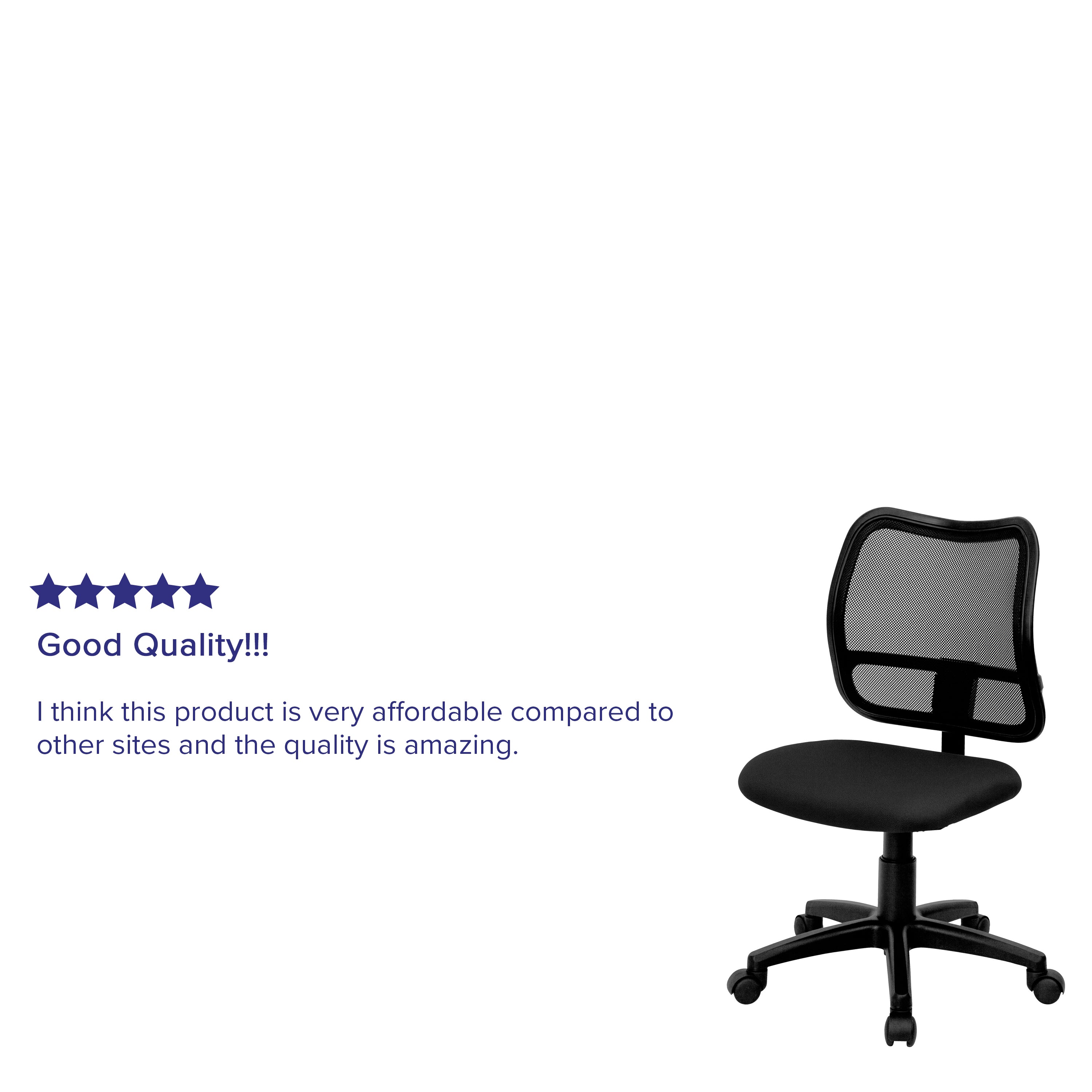 Alber Mid-Back Black Mesh Swivel Task Office Chair