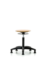 Wood Stool - Medium Bench Height with Stationary Glides