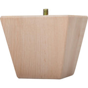 Waddell 3-1/2 In. x 3 In. Contemporary Hardwood Bun Foot