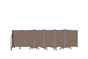 Wallmount Room Divider - 4'H x 20' 2"L - 11 Panel, Walnut, Fabric