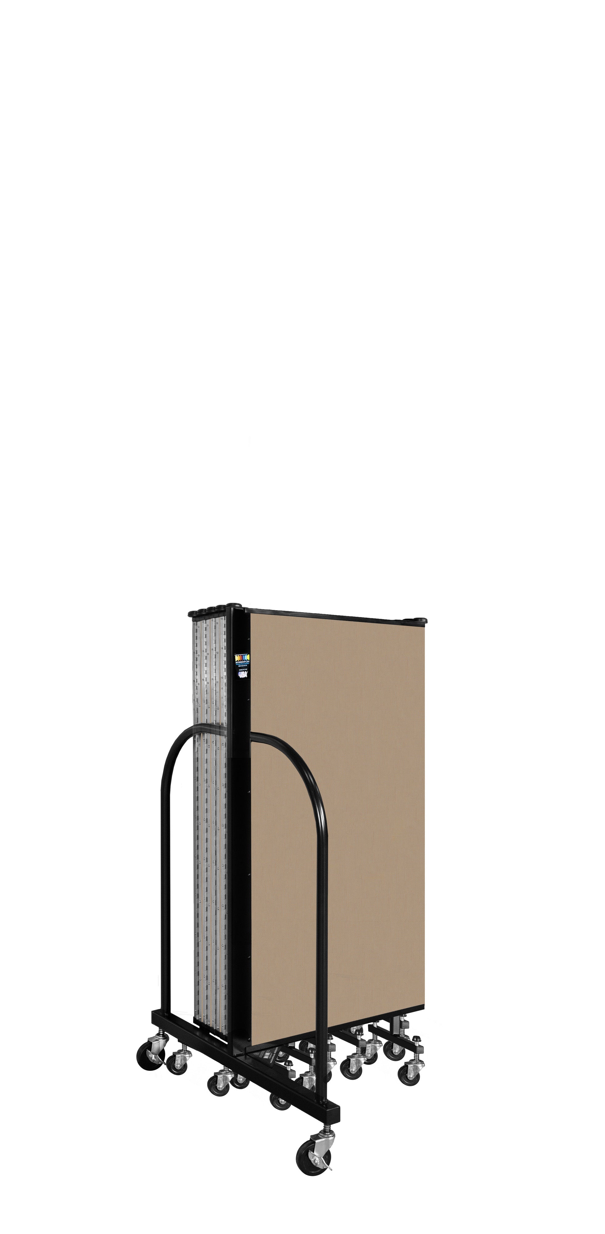 Wallmount Room Divider - 4'H x 20' 2"L - 11 Panel, Desert, Fabric