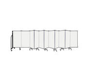 Wallmount Room Divider - 4'H x 20' 2"L - 11 Panel, Ice, Vinyl