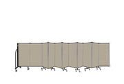 Wallmount Room Divider - 4'H x 20' 2"L - 11 Panel, Hazelnut, Vinyl
