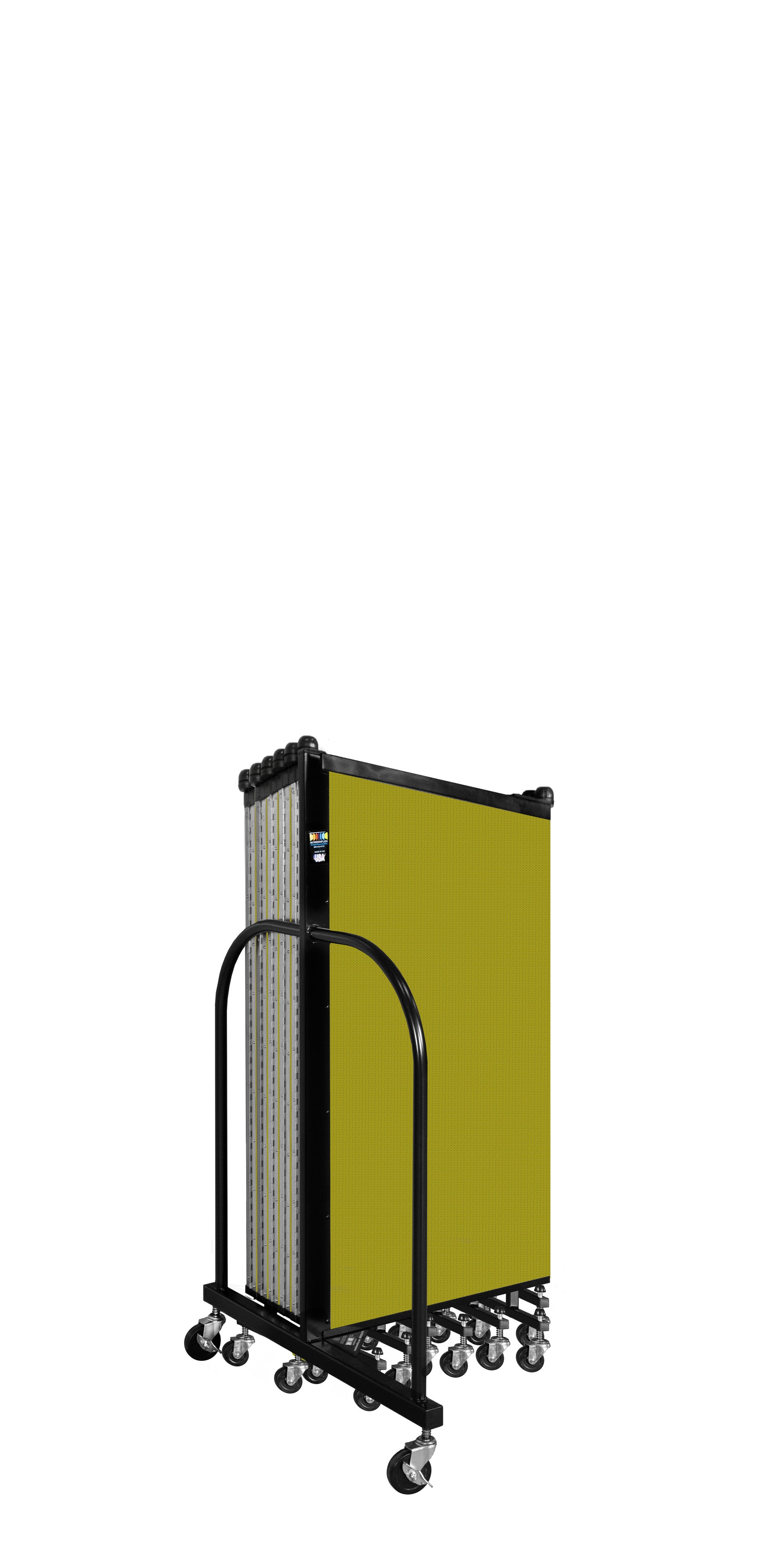 Wallmount Room Divider - 4'H x 23' 10" - 13 Panel, Apple Green, Fabric