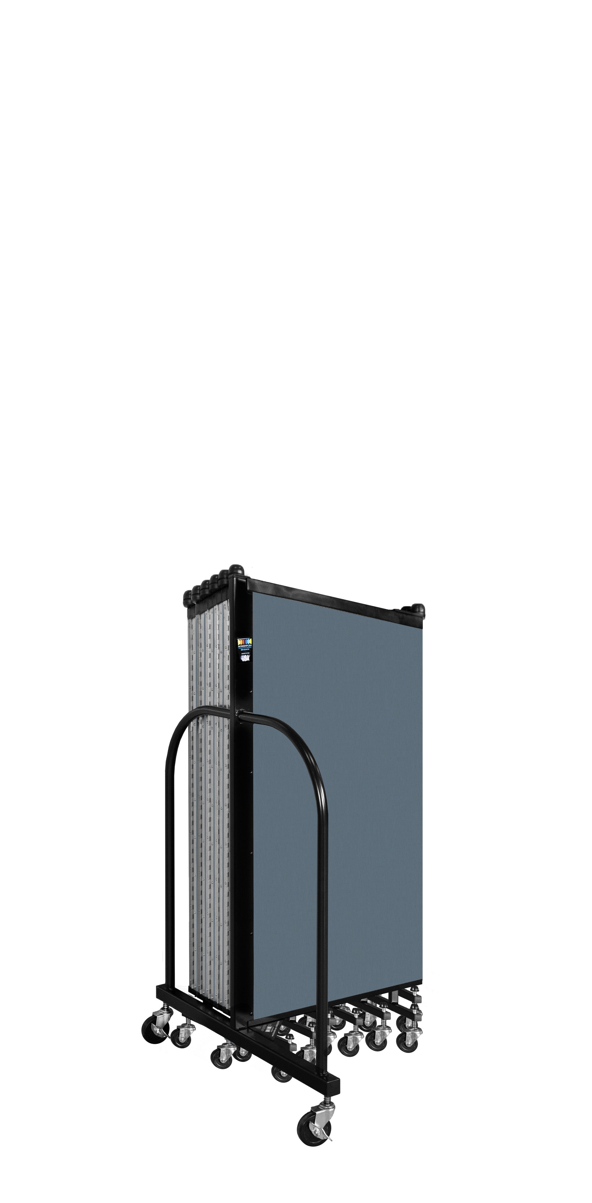 Wallmount Room Divider - 4'H x 23' 10" - 13 Panel, Lake, Fabric