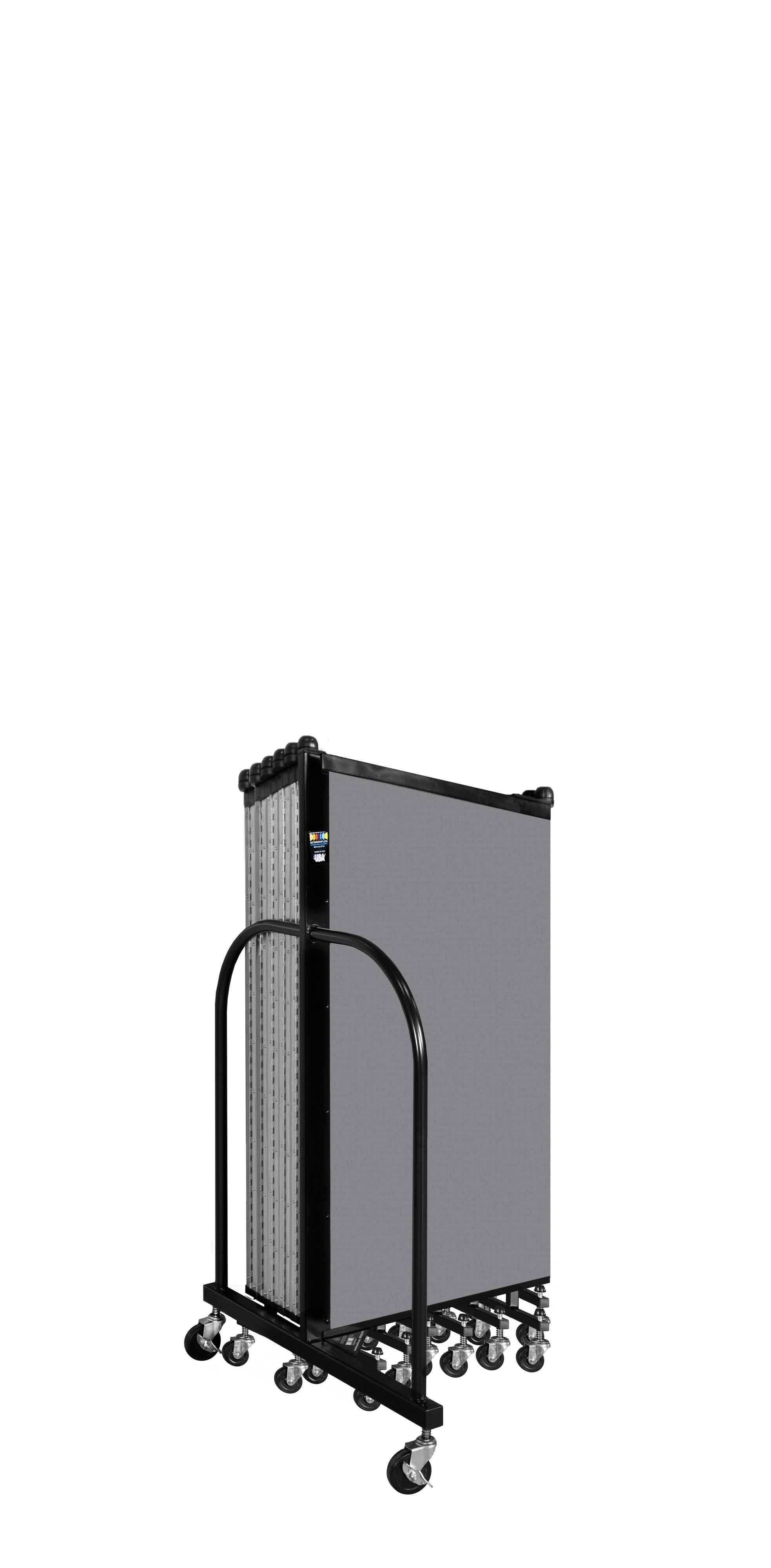 Wallmount Room Divider - 4'H x 23' 10" - 13 Panel, Stone, Fabric