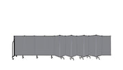 Wallmount Room Divider - 4'H x 23' 10" - 13 Panel, Stone, Fabric