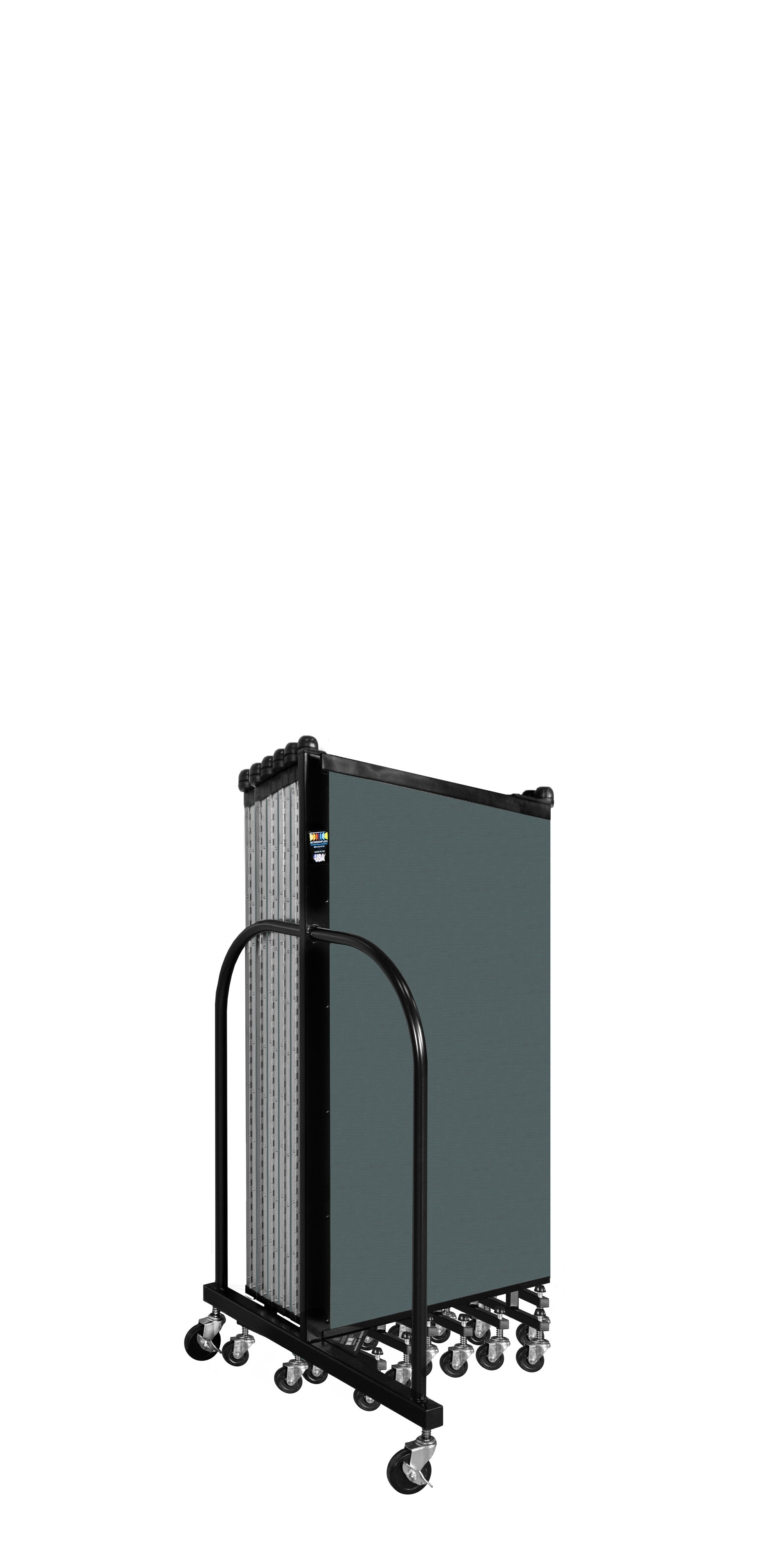 Wallmount Room Divider - 4'H x 23' 10" - 13 Panel, Mallard, Fabric