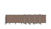Wallmount Room Divider - 4'H x 23' 10" - 13 Panel, Walnut, Fabric