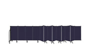Wallmount Room Divider - 4'H x 23' 10" - 13 Panel, Navy, Fabric
