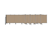 Wallmount Room Divider - 4'H x 23' 10" - 13 Panel, Desert, Fabric