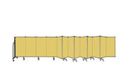 Wallmount Room Divider - 4'H x 23' 10" - 13 Panel, Primary Yellow, Fabric