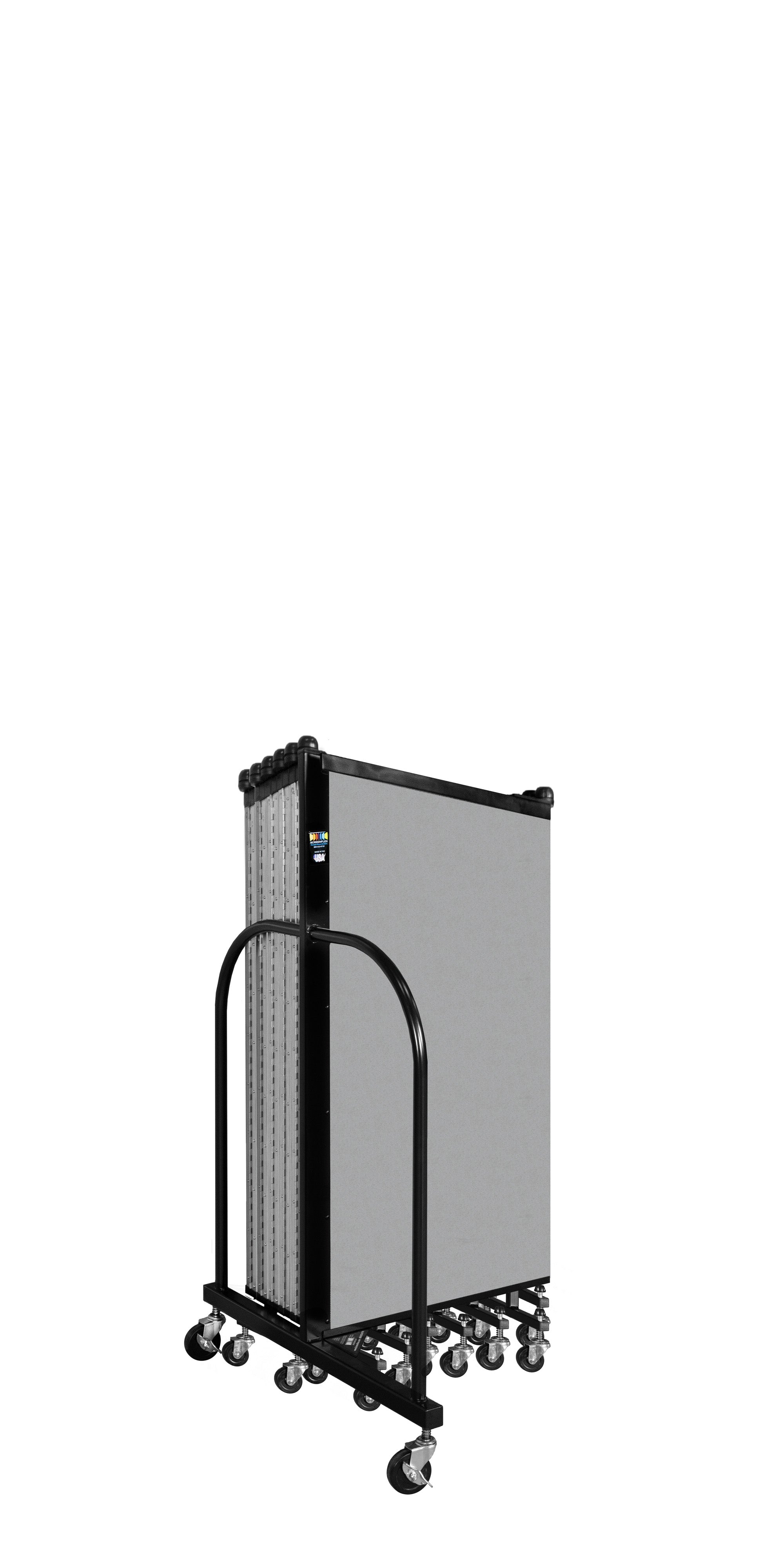 Wallmount Room Divider - 4'H x 23' 10" - 13 Panel, Granite, Vinyl
