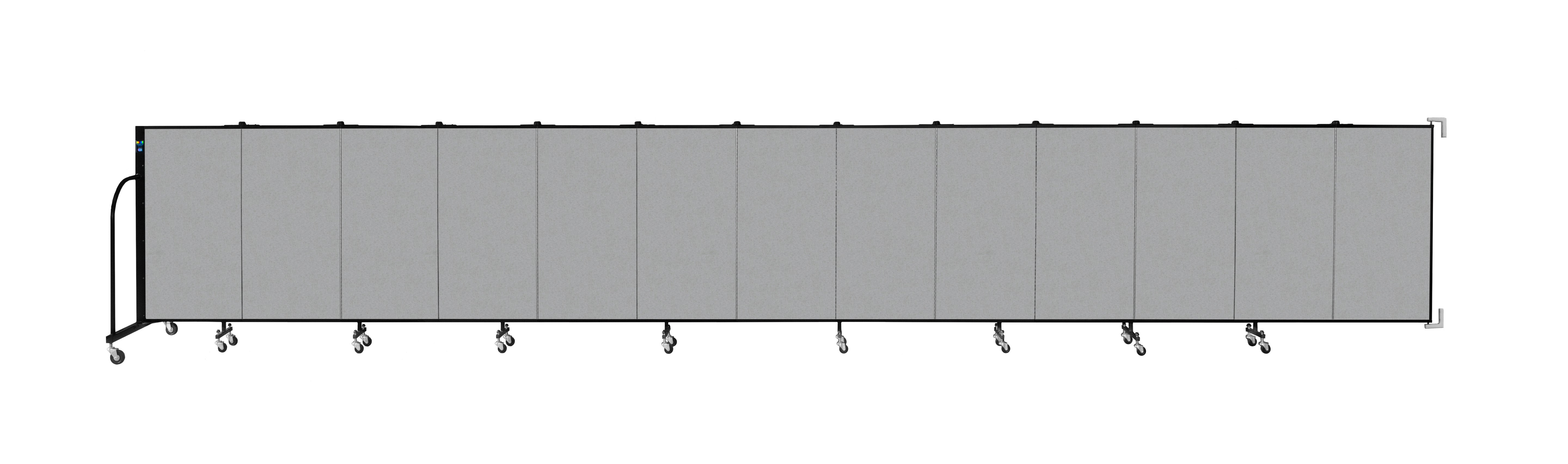 Wallmount Room Divider - 4'H x 23' 10" - 13 Panel, Granite, Vinyl