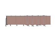 Wallmount Room Divider - 4'H x 23' 10" - 13 Panel, Rasberry, Vinyl