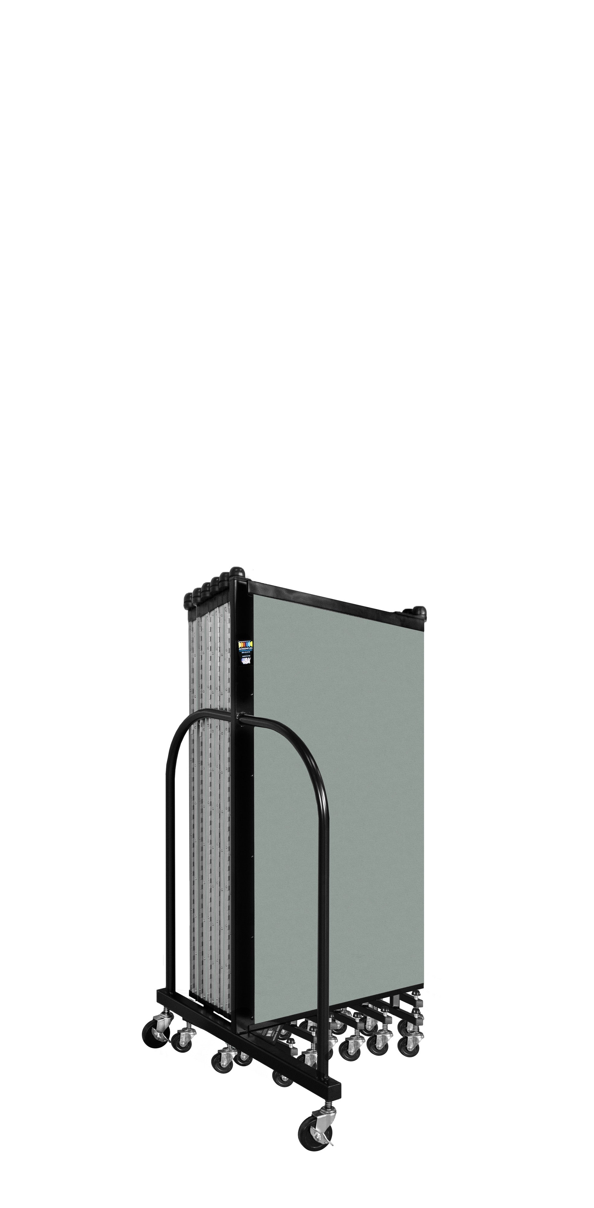 Wallmount Room Divider - 4'H x 23' 10" - 13 Panel, Mint, Vinyl