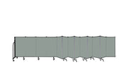 Wallmount Room Divider - 4'H x 23' 10" - 13 Panel, Mint, Vinyl